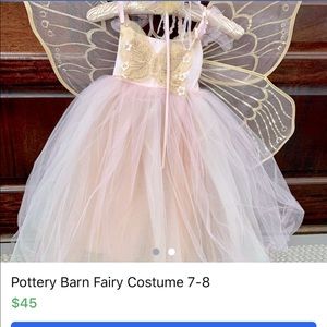 Pottery Barm Kids 7-8 Fairy Costume; 4 pieces